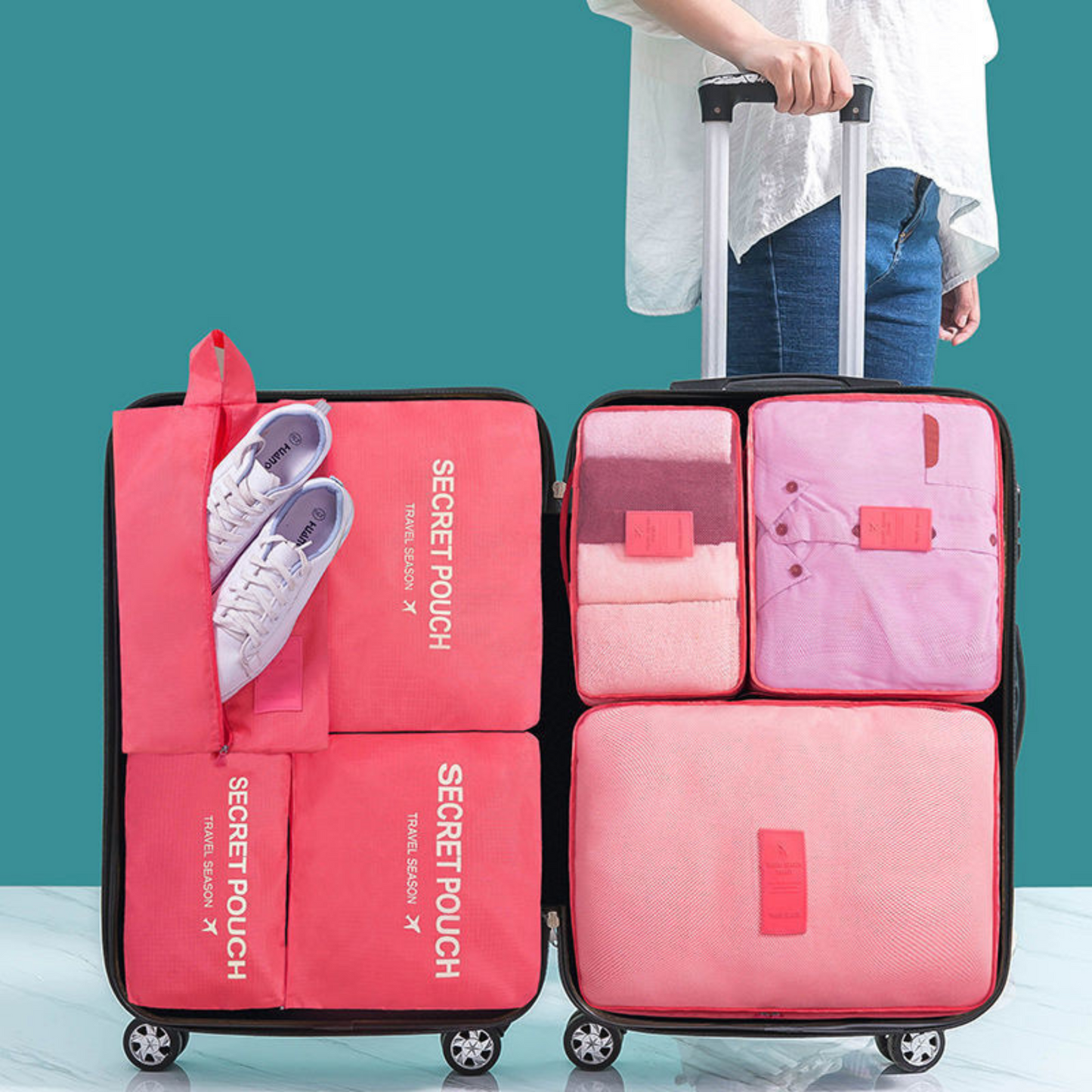 SET DE 6 BOLSAS ORGANIZADORAS DE VIAJE