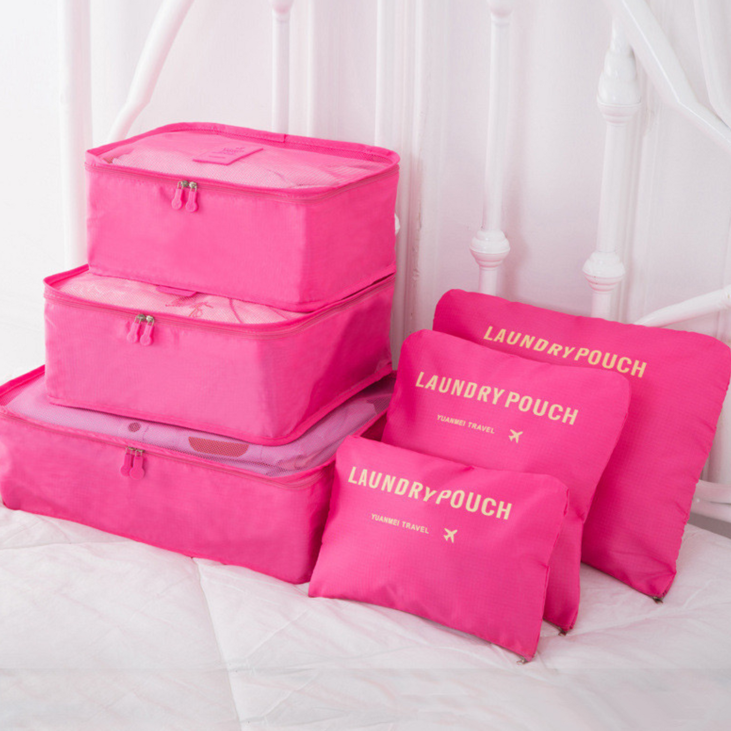SET DE 6 BOLSAS ORGANIZADORAS DE VIAJE