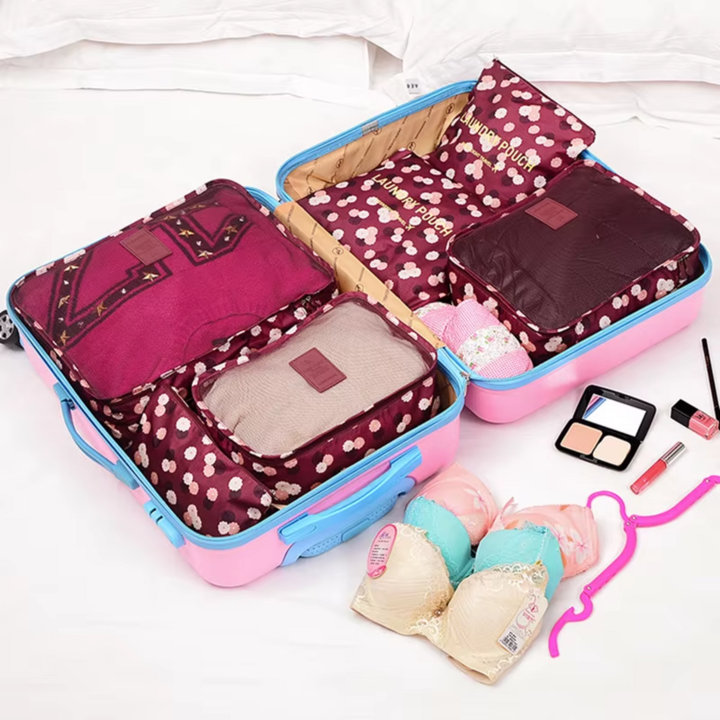 SET DE 6 BOLSAS ORGANIZADORAS DE VIAJE
