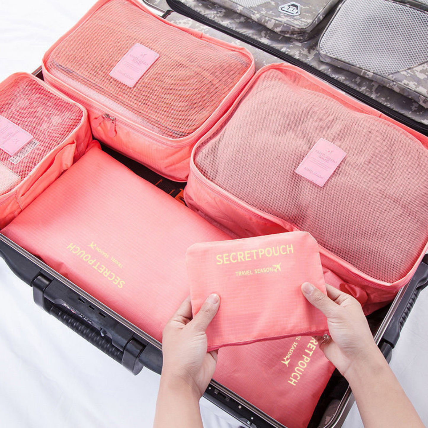 SET DE 6 BOLSAS ORGANIZADORAS DE VIAJE